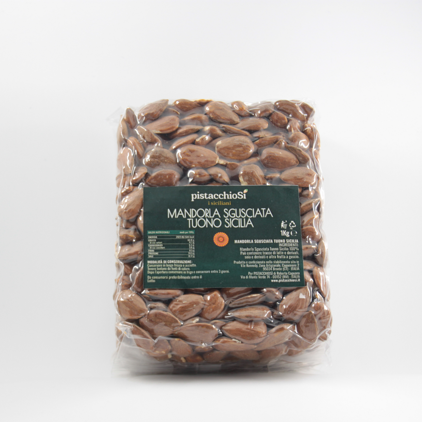 Mandorla Sgusciata Tuono origine Sicilia