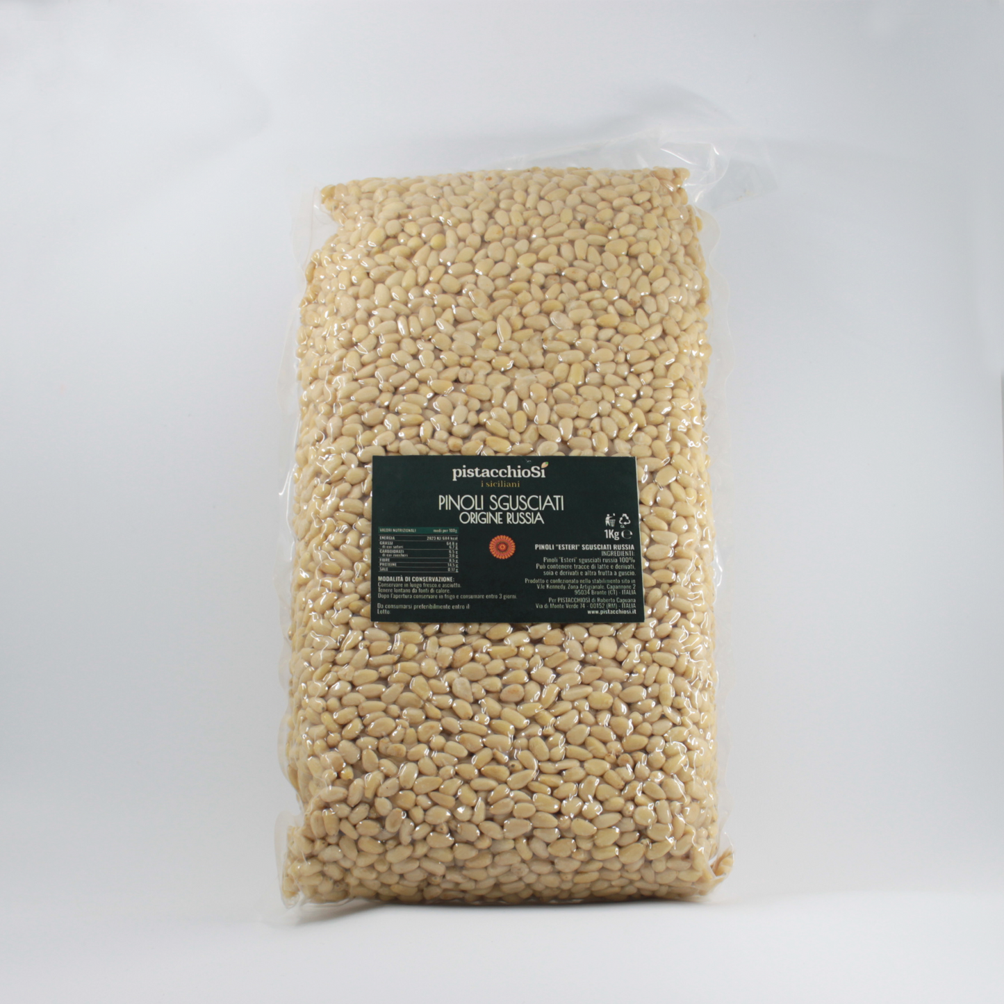 Pinoli sgusciati origine Russia